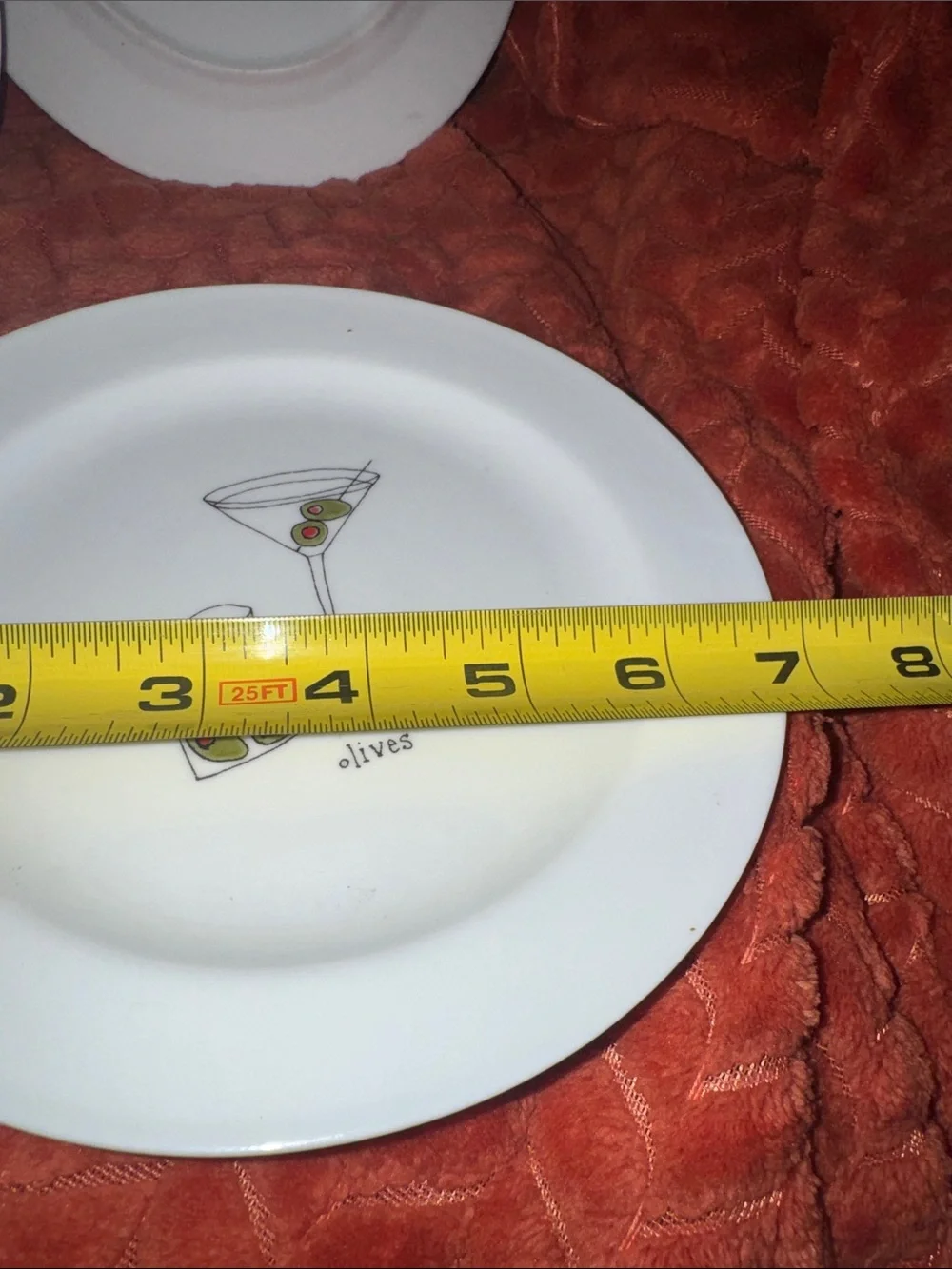 Signature Housewares Ursula Dodge Martini Cocktail Appetizer Salad Plates Set of